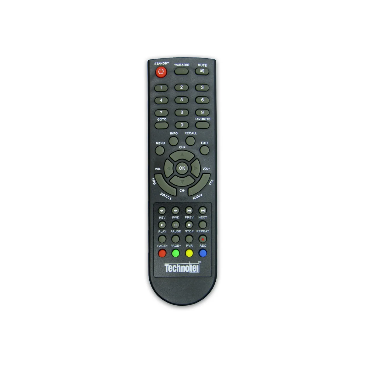 تصویر ریموت کنترل گیرنده دیجیتال تکنوتل Technotel مدل 43124