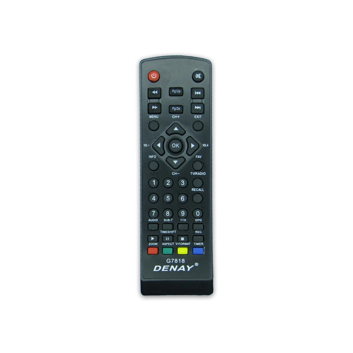 تصویر ریموت کنترل گیرنده دیجیتال دنای DENAY مدل G7818 v3 (کیفیت عالی)
