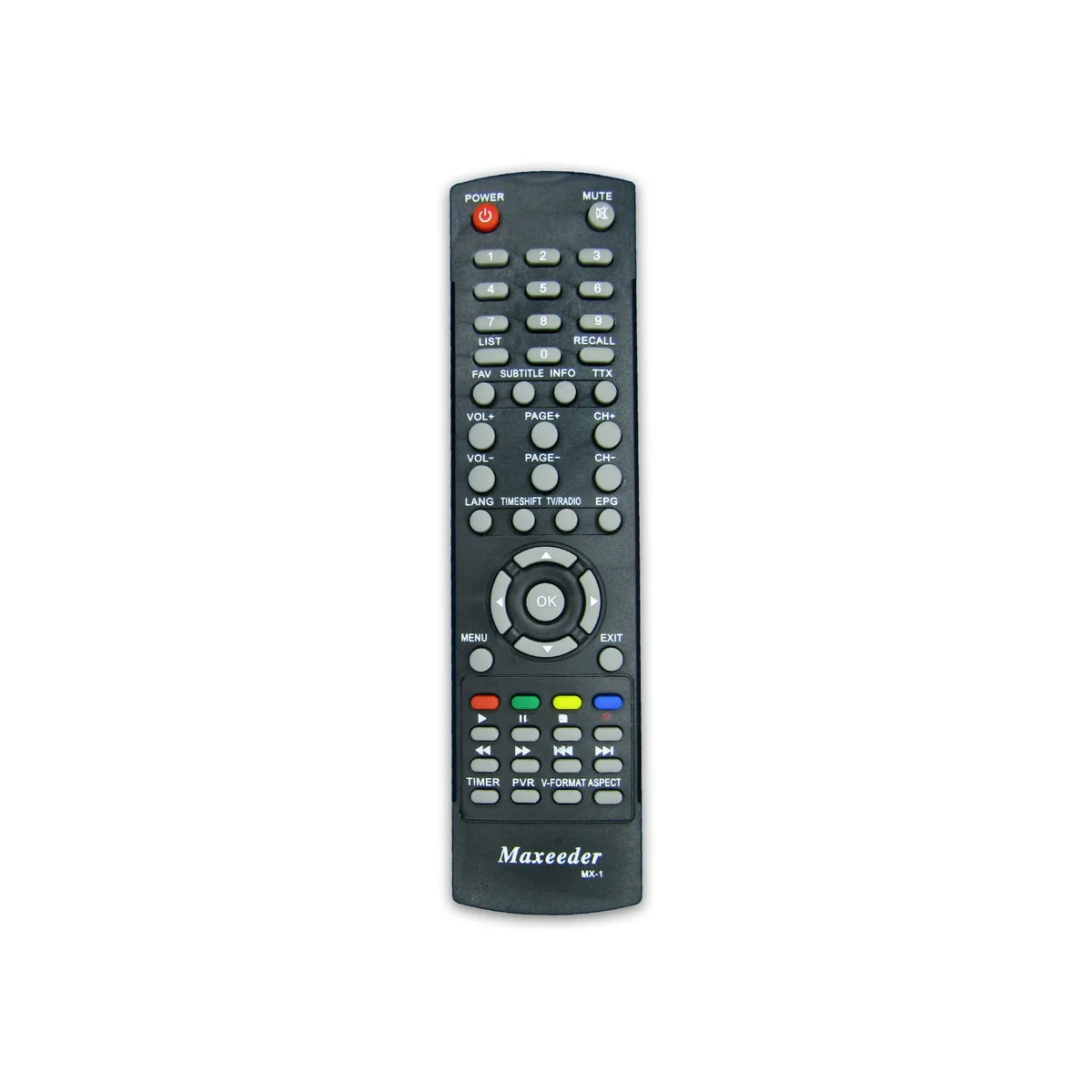 تصویر ریموت کنترل گیرنده دیجیتال مکسیدر MAXEEDER مدل بلندMX-1