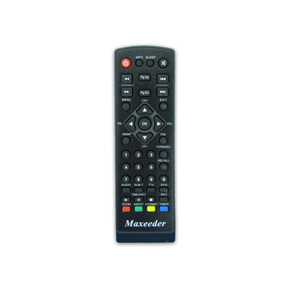 تصویر ریموت کنترل گیرنده دیجیتال مکسیدر MAXEEDER مدل MX-1