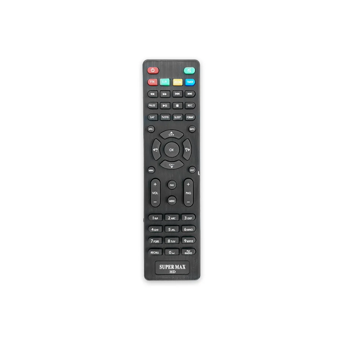 تصویر ریموت کنترل ماهواره سوپرمکس اچ دی SUPERMAX HD طرح بوتچ